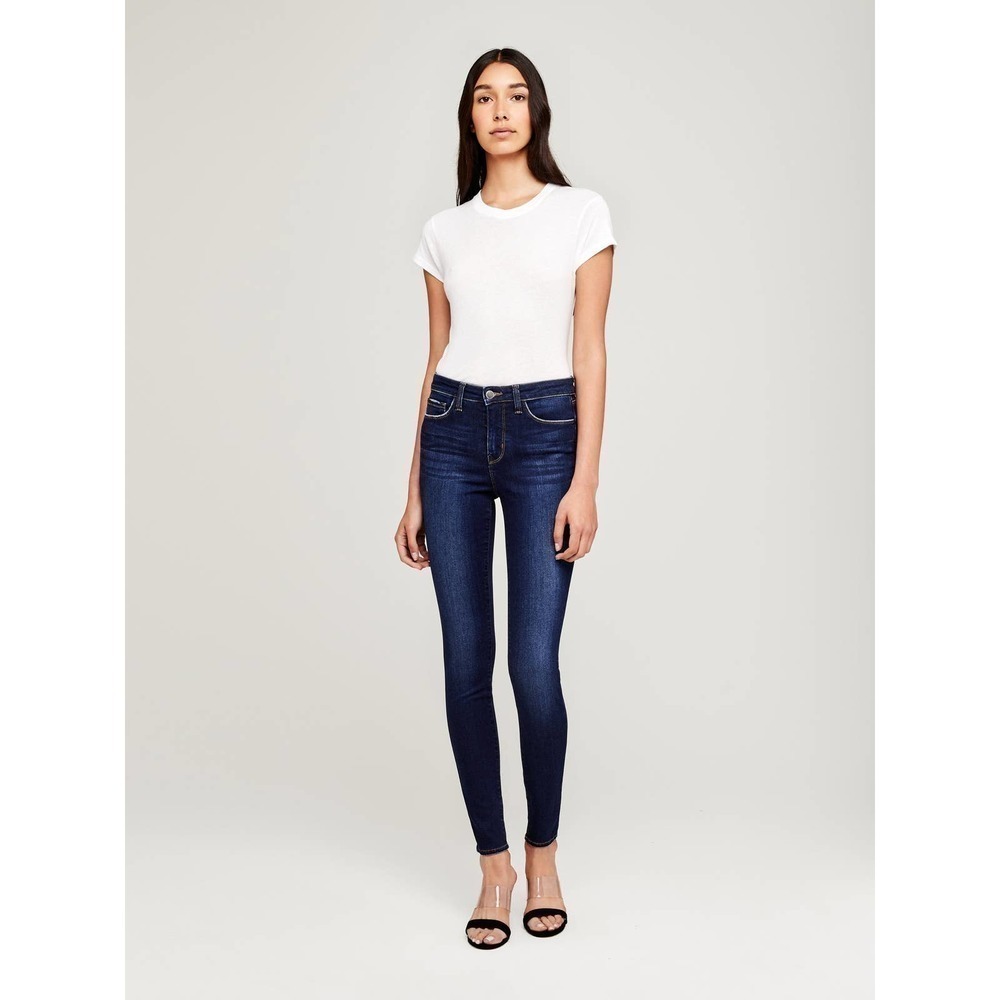New L'Agence Women's Denim Blue Slim Jeans Size 26